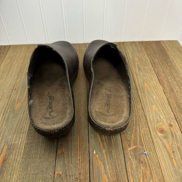 Flexus Clogs Size 38 Brown Anatomic Slip-on Casual Fall Comfort Shoes Women - Picture 4 of 9